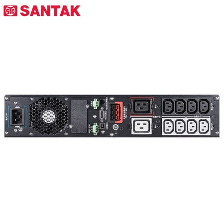 山特（SANTAK）PT2.2K UPS不间断电源机架式2200VA/2200W网络服务器电源机房 单主机+可外接电池包